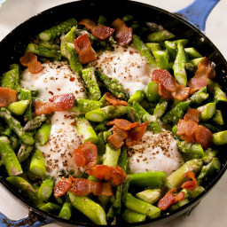 Bacon Asparagus Breakfast Hash
