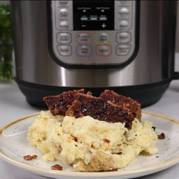 Bacon BBQ Meatloaf and Mashed Potatoes