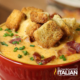 Bacon Beer Cheese Soup with Chicken