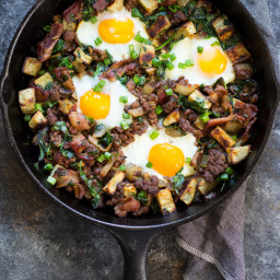 Bacon Burger and Fries Paleo Breakfast Bake {Whole30}