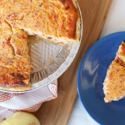 Bacon Cheddar Eggless Quiche