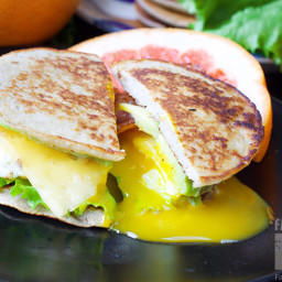 Bacon, Egg and Avocado Breakfast Sandwich