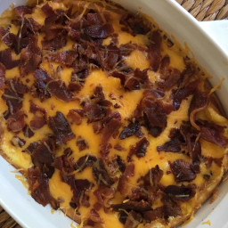 Bacon, Egg, and Cheese Biscuit Casserole {keto / low carb}