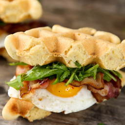 Bacon & Egg Waffle Breakfast Sandwiches