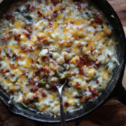 Bacon & Green Chile Hominy Casserole