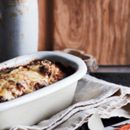 Bacon-Gruyère Meat Loaf With Roasted Carrots and Onions