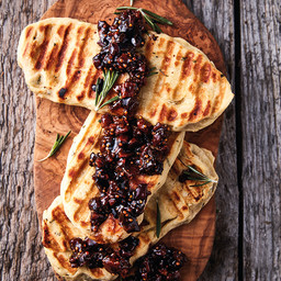 Bacon Jam on Braaied Rosemary Flatbreads, a Recipe from More Braai the Belo