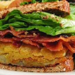 Bacon Lettuce and Fried Green Tomato Sandwiches