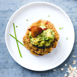 Bacon Oatmeal Fritters with Avocado
