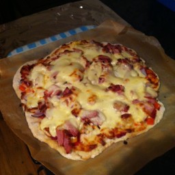 Bacon, Pepper and Mozzarella Pizza