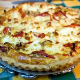 Bacon, Red Pepper and Cheese Herbed Tart