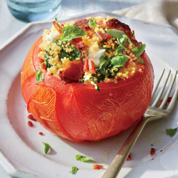 Bacon-Spinach-and-Couscous Stuffed Tomatoes Recipe
