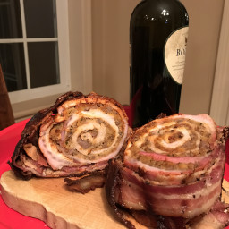 Bacon Wrapped and Stuffed Porchetta