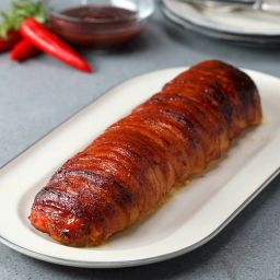 Bacon Wrapped BBQ Chicken Roll