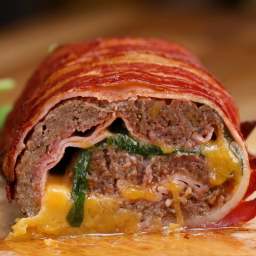 Bacon-wrapped Burger Roll Recipe by Tasty