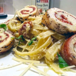 Bacon Wrapped Chicken Pepperoni Swirls