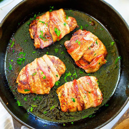 Bacon Wrapped Chicken Thighs