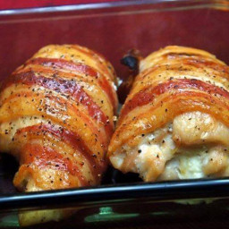 Bacon Wrapped Cream Cheese Stuffed Chicken Breast!