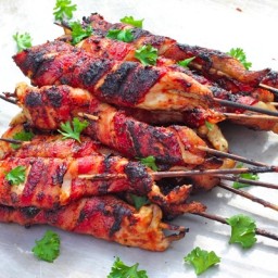Bacon-Wrapped Grilled Chicken Skewers