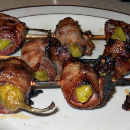 Bacon Wrapped Pepperoncini Pepper and Steak Kabobs Recipe