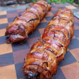 Bacon Wrapped Pork Loin with Maple Glaze