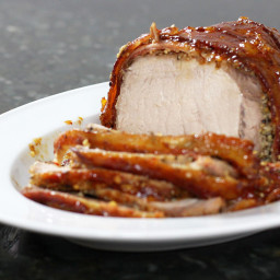 Bacon-Wrapped Pork Loin With Marmalade Brown Sugar Glaze Recipe