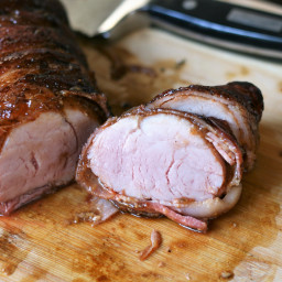 Bacon-Wrapped Pork Tenderloin with Balsamic and Fig
