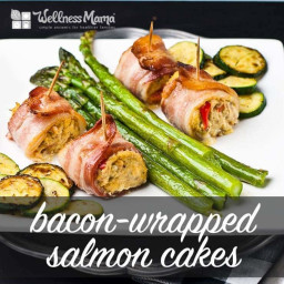 Bacon Wrapped Salmon Cakes