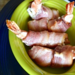 Bacon Wrapped Shrimp Stuffed with Cheese