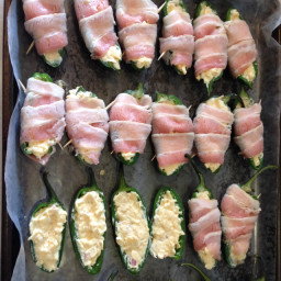 Bacon Wrapped Smoked Gouda Jalapeno Poppers