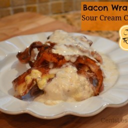 Bacon Wrapped Sour Cream Chicken crockpot recipe