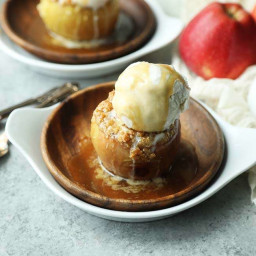 Baked Apple Pie Cobblers with Brandy Caramel Recipe