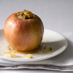 Baked Apples with Candied Fennel and Pistachios