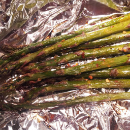 Baked Asparagus with Red Pepper Flakes