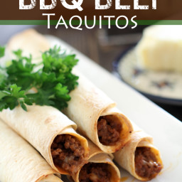 Baked BBQ Beef Taquitos