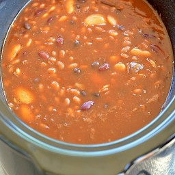 Baked Beans with a Kick - in the crockpot