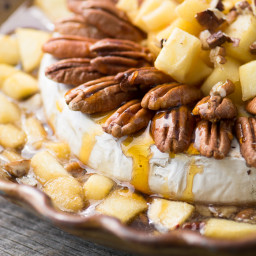 Baked Brie with Maple Apples and Pecans