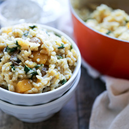 Baked Butternut Squash and Champagne Risotto
