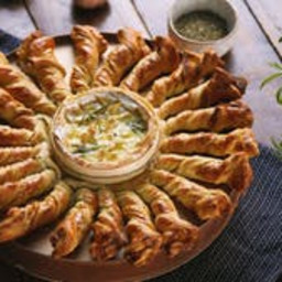 Baked Camembert With Pancetta Breadstick Twists