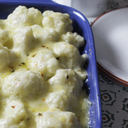 Baked Cauliflower with Pepper Jack Cheese
