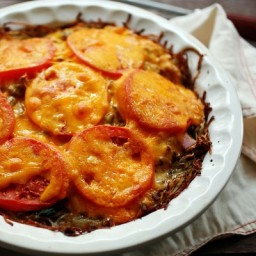 Baked Cheeseburger and Tomato Pie