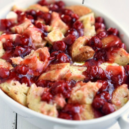 Baked Cherry Cheesecake French Toast Casserole