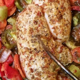Baked Chicken Breasts and Vegetables Recipe