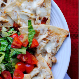 Baked Chicken Caesar Chalupa Nachos