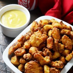 Baked Chicken Nuggets with Honey Mustard Dip