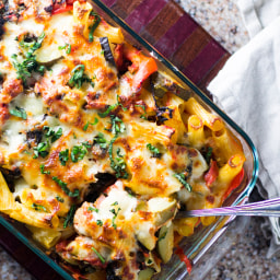 Baked Chicken Sausage and Veggie Rigatoni