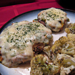 Baked, Chicken-Stuffed Portabella Mushrooms