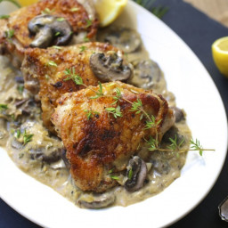 Baked Chicken with Creamy Mushrooms