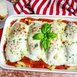 Baked Chicken With Provolone and Ziti