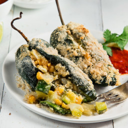 Baked Chiles Rellenos with Smoky Tomato Sauce 